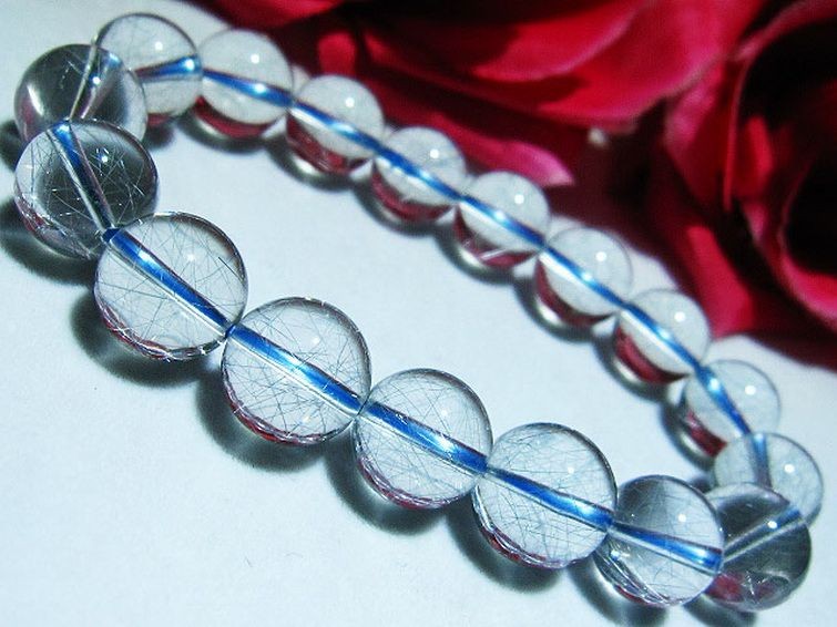 ブルールチルクォーツ 12mm玉 内周約17.5㌢ パワーストーン ブレスレット seian_k1-2227_1