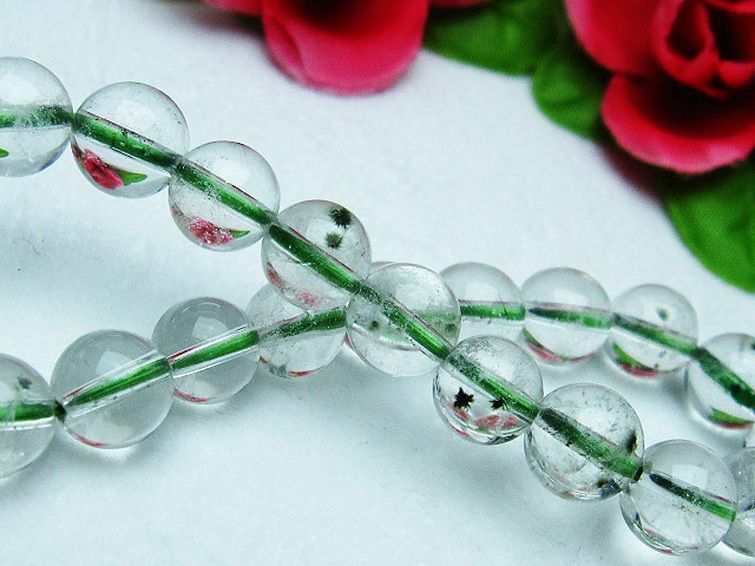 ホランダイト入り 水晶 ブレスレット 8mm [K1-2261] 3枚目