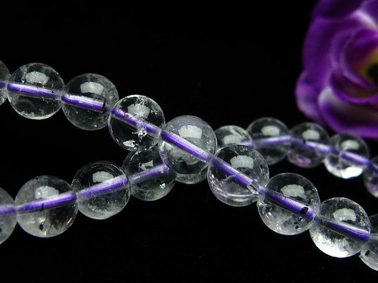 ブルー ストロベリークォーツ水晶 ブレスレット 7mm [K1-2362] 3枚目