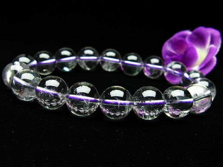 ブルー ストロベリークォーツ水晶 ブレスレット 11mm [K1-2370] 2枚目