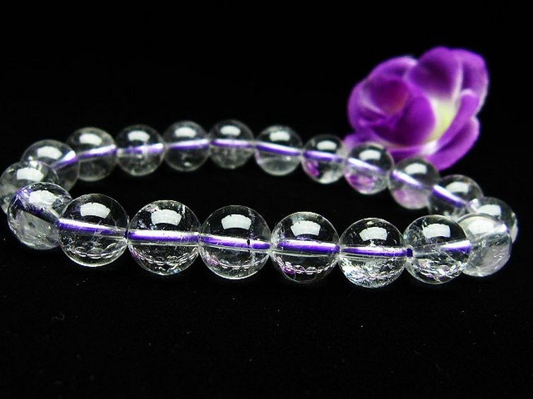 ブルー ストロベリークォーツ水晶 ブレスレット 10mm [K1-2374] 2枚目