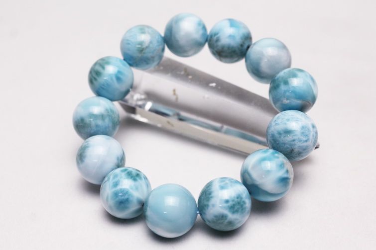 値下げ依頼があった為値下げ　ラリマー　16mm ラリマー ブレスレット 16mm [L2-491]