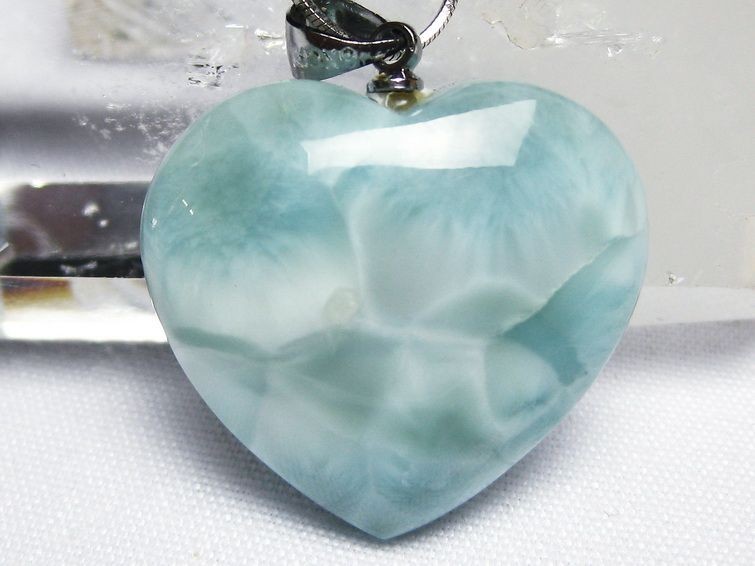 ラリマーハート ペンダント [L21-644] 2枚目