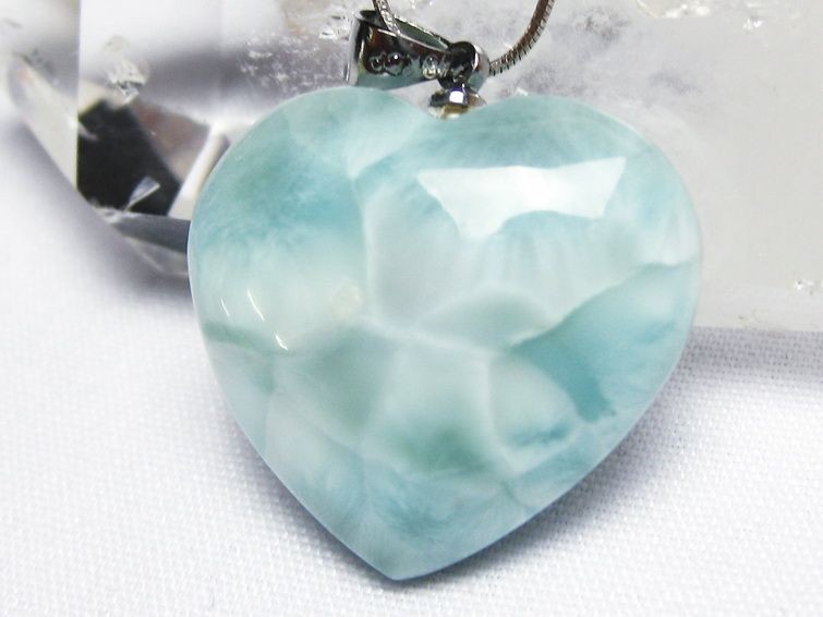 ラリマーハート ペンダント [L21-644] 3枚目