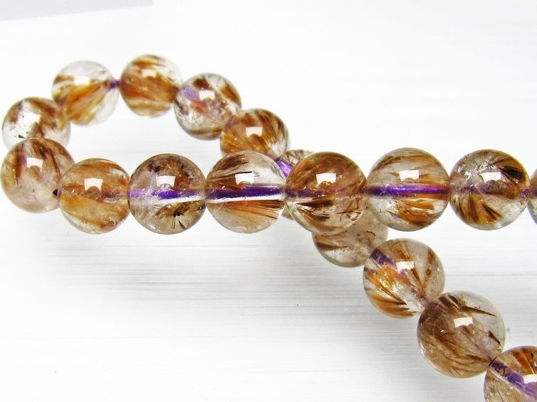 カコクセナイト インクォーツ ブレスレット 9mm [L48-304] 1枚目