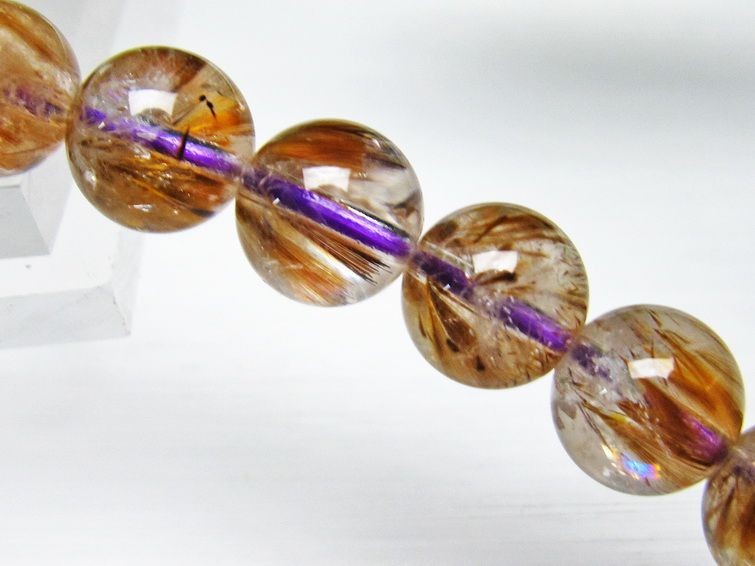 カコクセナイト インクォーツ ブレスレット 9mm [L48-304] 2枚目