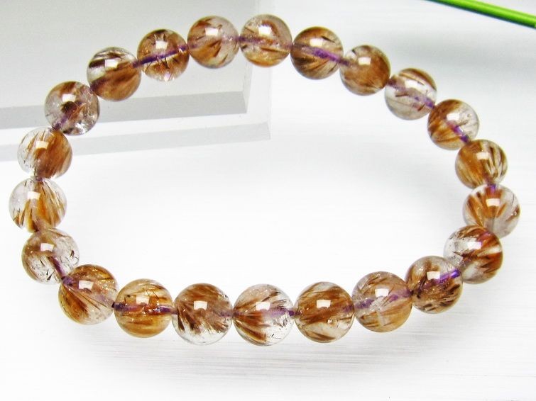 カコクセナイト インクォーツ ブレスレット 9mm [L48-304] 3枚目