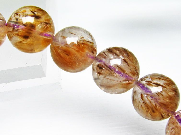 カコクセナイト インクォーツ ブレスレット 12mm [L48-313] 2枚目