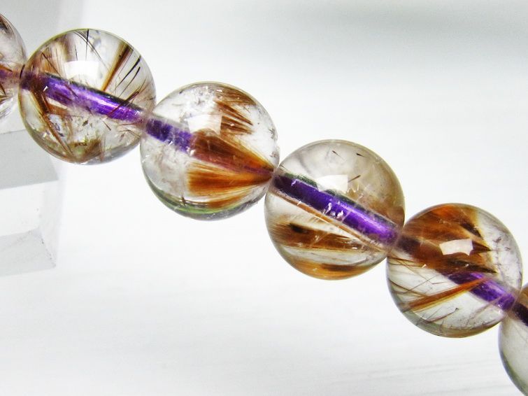 カコクセナイト インクォーツ ブレスレット 8mm [L48-334] 2枚目