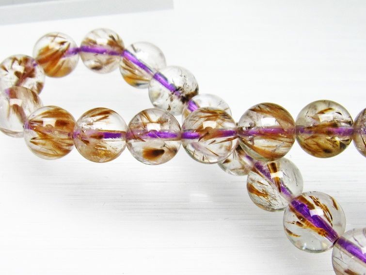 カコクセナイト インクォーツ ブレスレット 9mm [L48-365] 1枚目