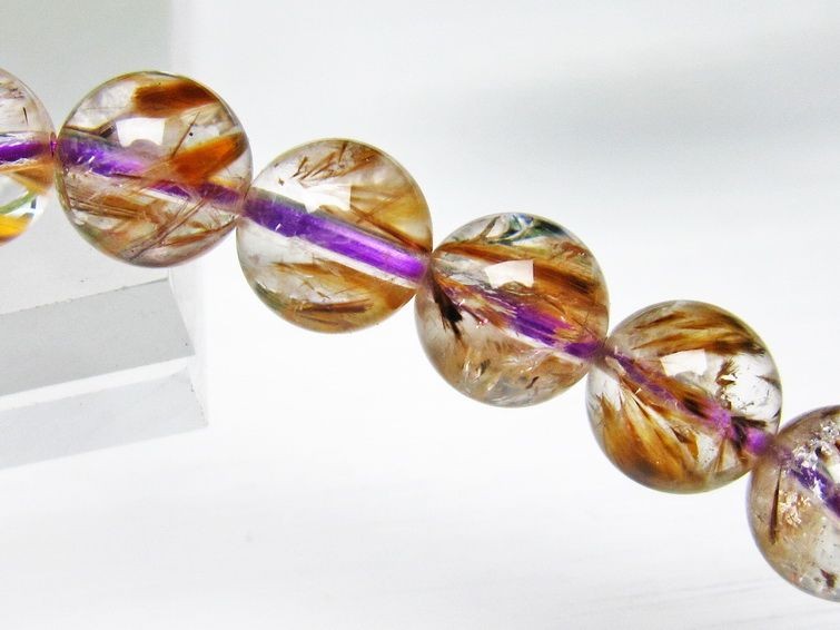 カコクセナイト インクォーツ ブレスレット 9mm [L48-365] 2枚目