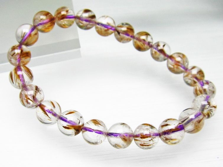 カコクセナイト インクォーツ ブレスレット 9mm [L48-365] 3枚目