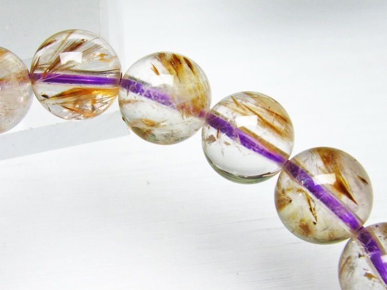 カコクセナイト インクォーツ ブレスレット 10mm [L48-367] 2枚目