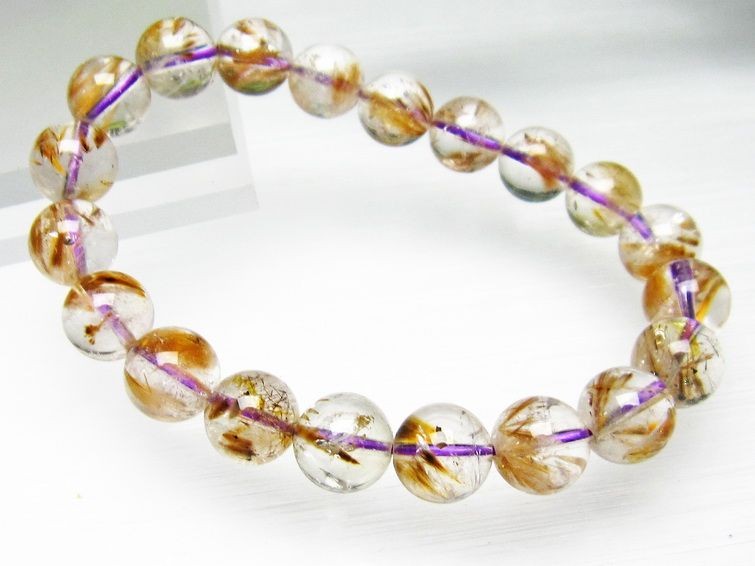 カコクセナイト インクォーツ ブレスレット 10mm [L48-367] 3枚目