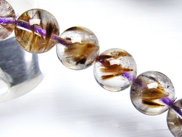 カコクセナイト インクォーツ ブレスレット 10mm [L48-387] 2枚目