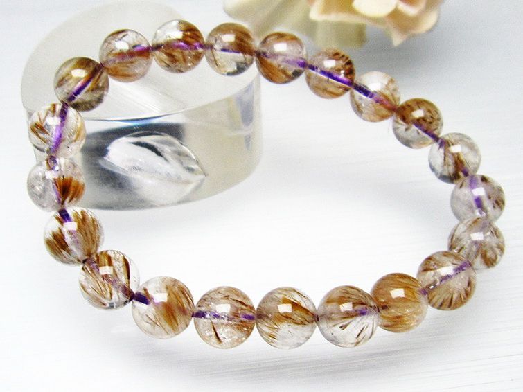 カコクセナイト インクォーツ ブレスレット 9mm [L48-397] 3枚目