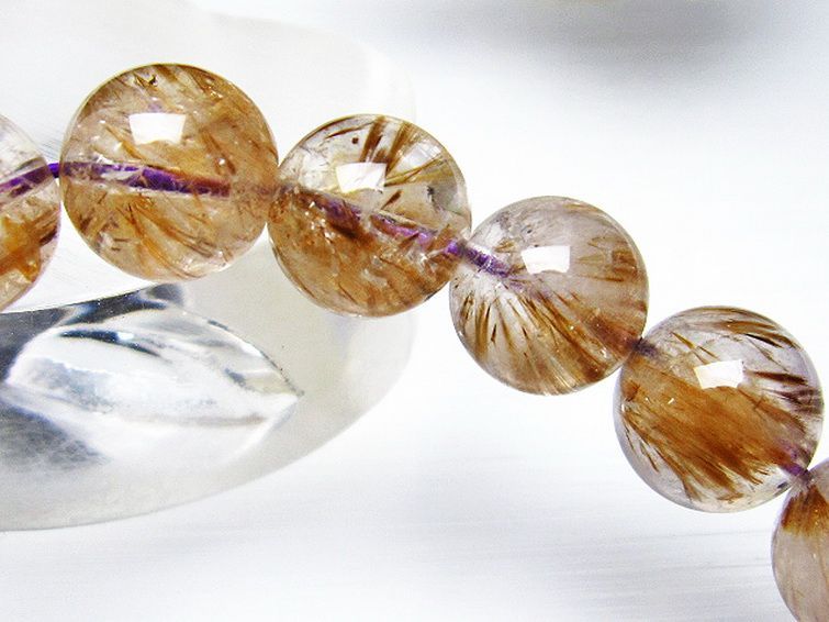 カコクセナイト インクォーツ ブレスレット 12mm [L48-406] 2枚目