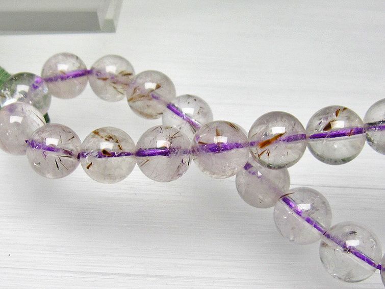 カコクセナイト インクォーツ ブレスレット 9mm [L48-468] 1枚目