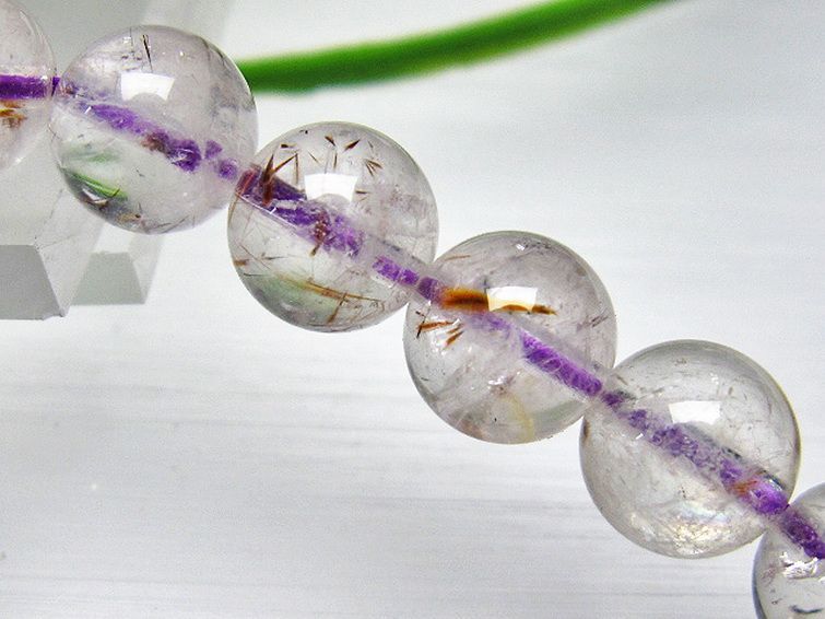 カコクセナイト インクォーツ ブレスレット 9mm [L48-468] 2枚目