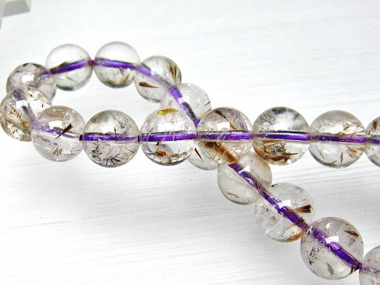 カコクセナイト インクォーツ ブレスレット 9mm [L48-510] 1枚目