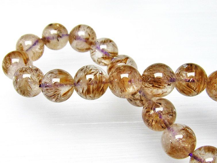 カコクセナイト インクォーツ ブレスレット 9mm [L48-646] 1枚目