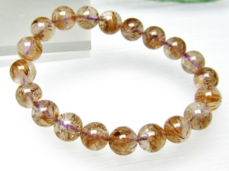 カコクセナイト インクォーツ ブレスレット 9mm [L48-646] 3枚目