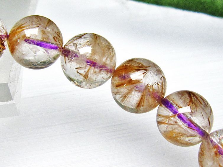 カコクセナイト インクォーツ ブレスレット 10mm [L48-668] 2枚目