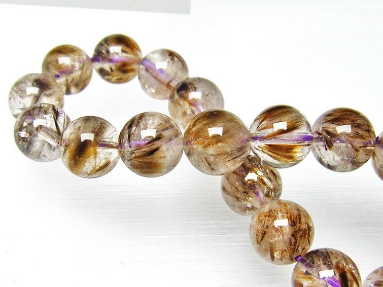 カコクセナイト インクォーツ ブレスレット 10mm [L48-756] 1枚目