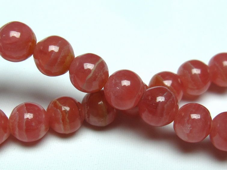 インカローズビーズ ブレスレット約7ミリ インカローズビーズ ブレスレット約7ミリ