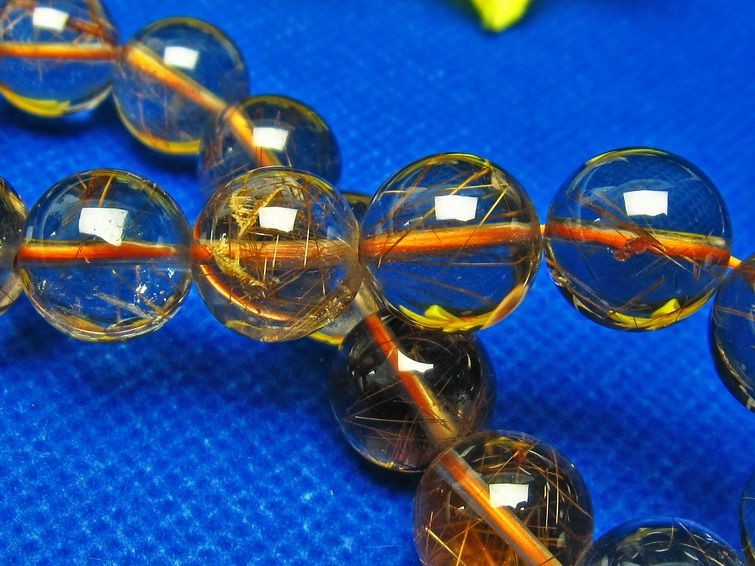 ルチルクォーツ（金針ルチル水晶） ブレスレット 13mm [L9-1172] 1枚目