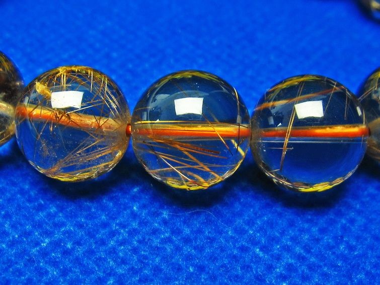 ルチルクォーツ（金針ルチル水晶） ブレスレット 13mm [L9-1172] 2枚目