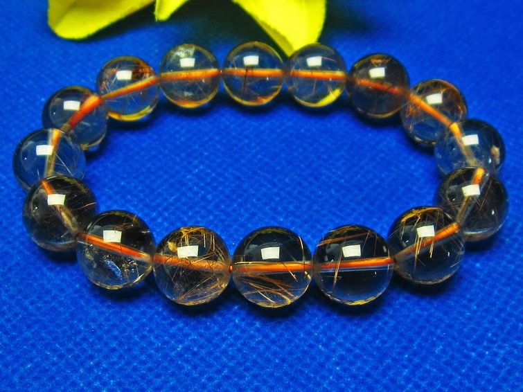 ルチルクォーツ（金針ルチル水晶） ブレスレット 13mm [L9-1172] 3枚目