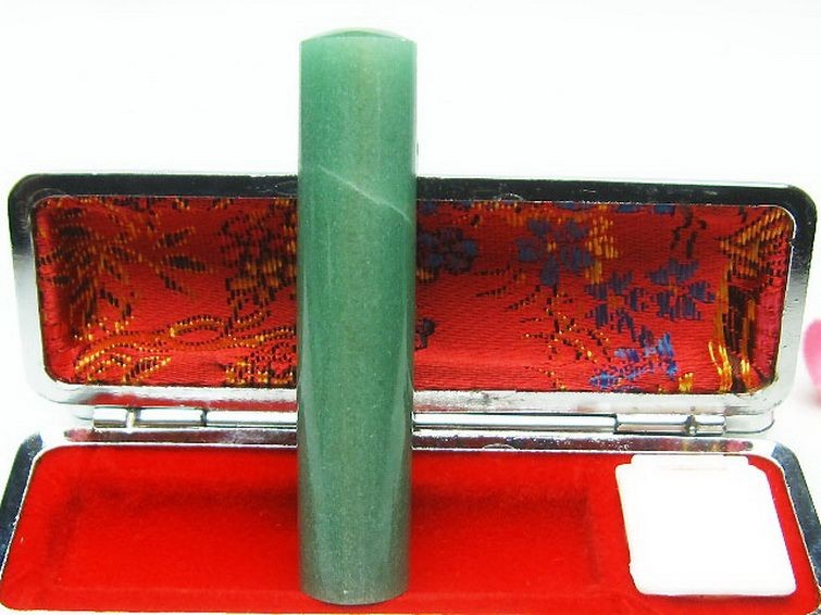 インド翡翠 印材 12mm [M138-38]