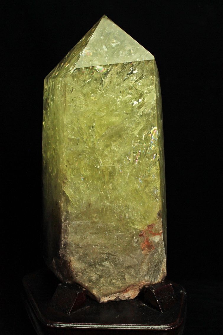 18.6Kg 虹入り シトリン水晶 六角柱[S47-121]