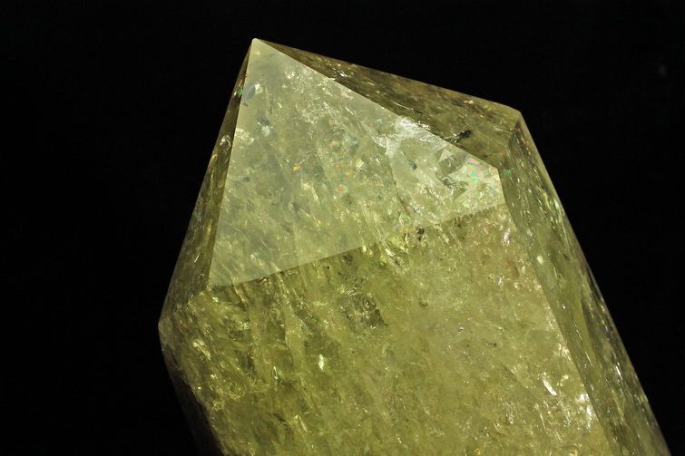 18.6Kg 虹入り シトリン水晶 六角柱[S47-121]