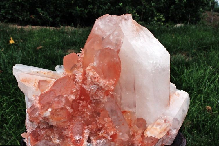 16.7Kg レッドファーデン水晶クラスター 同梱不可 [S66-18]