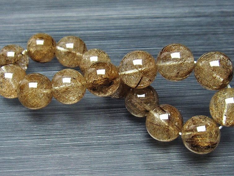 プラチナルチルクォーツ ブレスレット 13mm [T105-5001] 1枚目