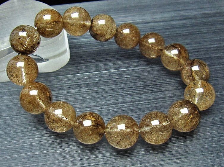 プラチナルチルクォーツ ブレスレット 13mm [T105-5001] 3枚目