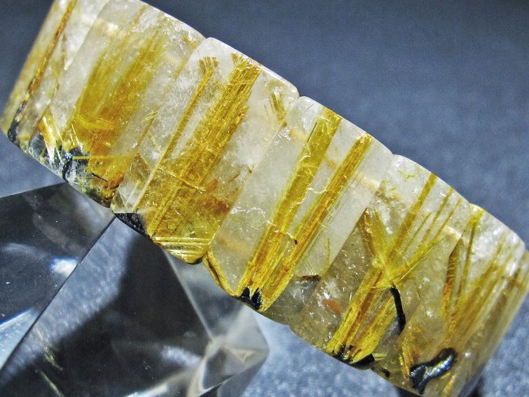 ゴールドタイチンルチル バングル [T107-4244] 2枚目