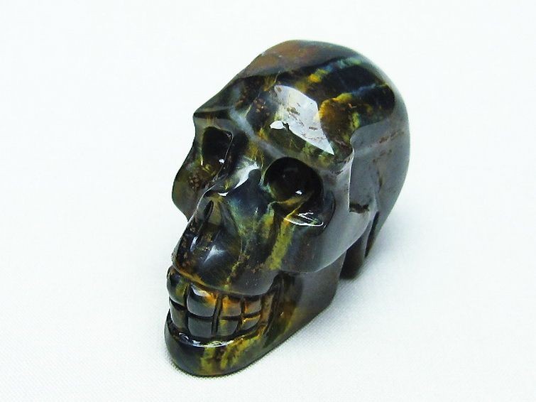 タイガーアイ　置物　頭蓋骨　SKULLオブジェ　巨大　天然石 Amazon.co.jp: スカル タイガーアイ 虎目石 骸骨 彫刻 ドクロ 天然石