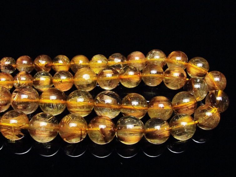 ゴールドタイチンルチル ネックレス 6mm [T162-437] 3枚目