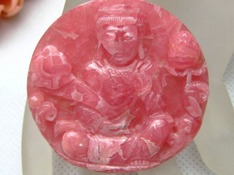 インカローズ観音様 ペンダント 55mm [T285-19] 2枚目