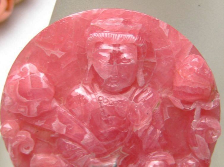 インカローズ観音様 ペンダント 55mm [T285-19] 3枚目