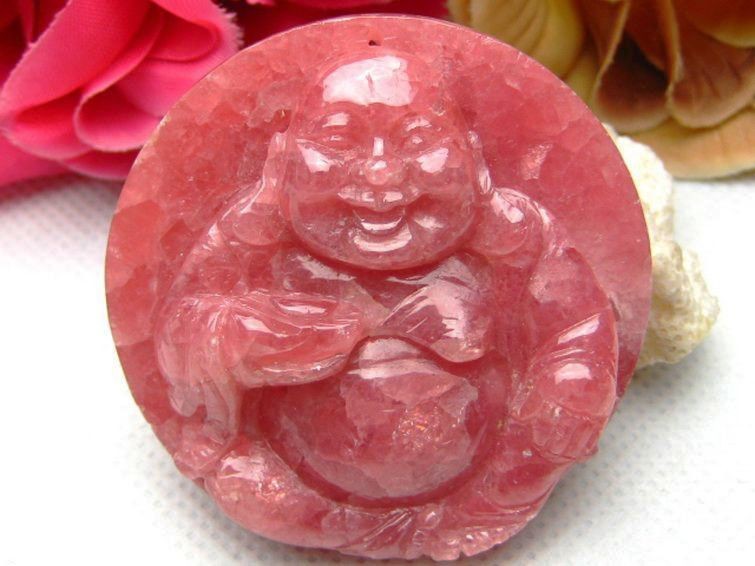 インカローズ布袋様 ペンダント 54mm [T285-9] 2枚目