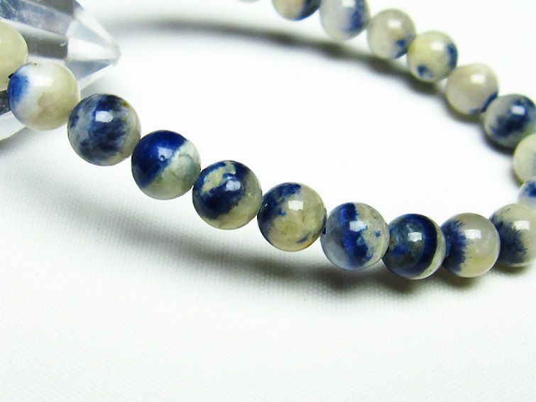 デュモルチェライトインクォーツ ブレスレット 7mm [T286-3899] 3枚目