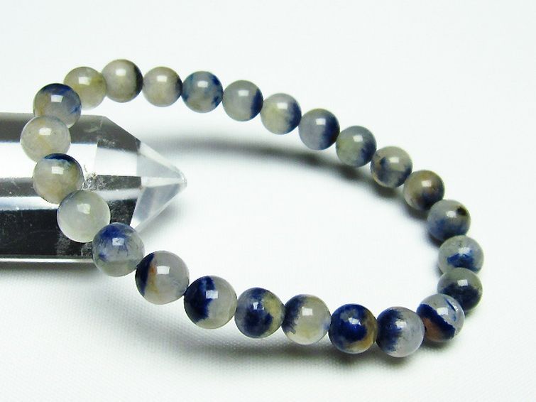 デュモルチェライトインクォーツ ブレスレット 7mm [T286-3904] 1枚目