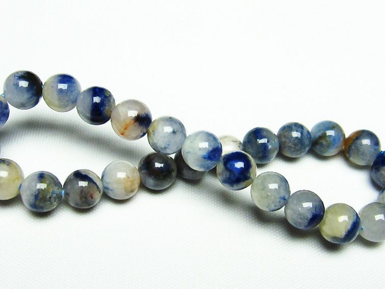 デュモルチェライトインクォーツ ブレスレット 7mm [T286-3946] 2枚目