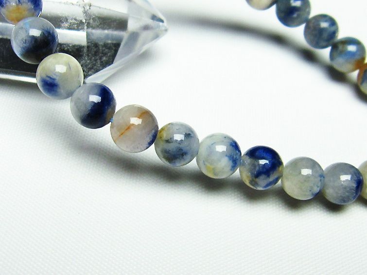 デュモルチェライトインクォーツ ブレスレット 7mm [T286-3946] 3枚目