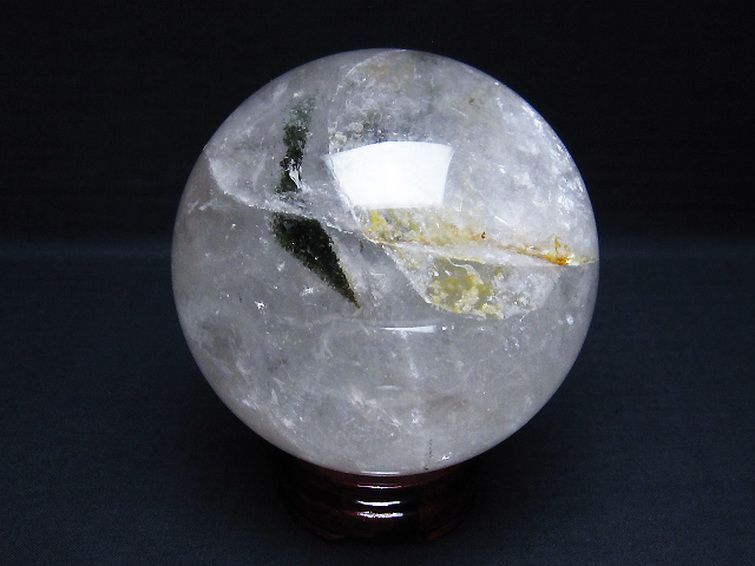 1.4Kg ヒマラヤガーデンクォーツ（庭園水晶） 丸玉 102mm [T296-1713] 3枚目