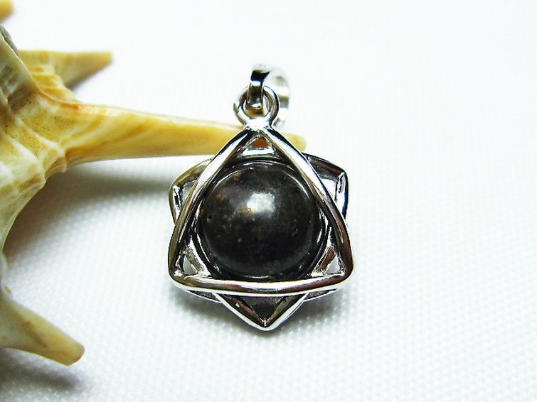 コンドライト「サハラNWA869隕石」 ペンダント [T298-378] 1枚目